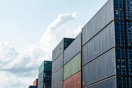 Tall stacks of containers outdoors (Photo)